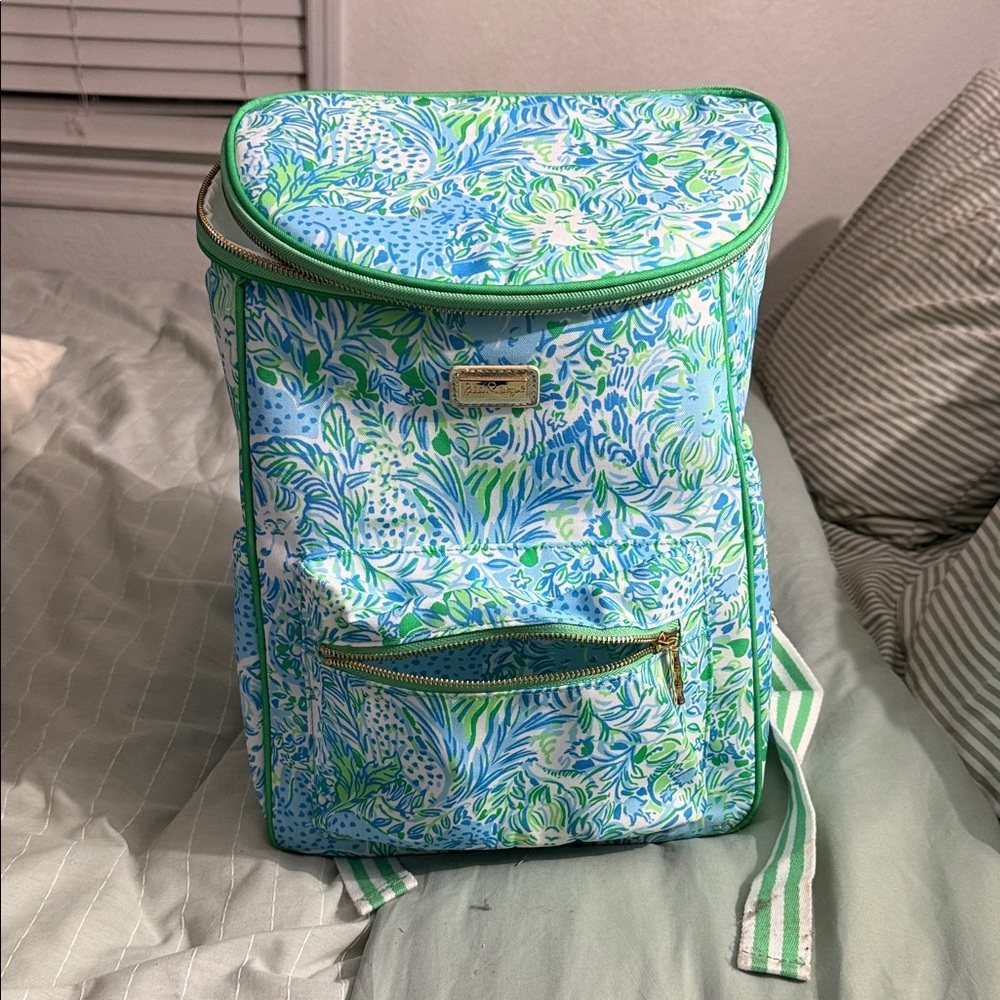 Lilly Pulitzer Blue, Green & White Floral Backpack